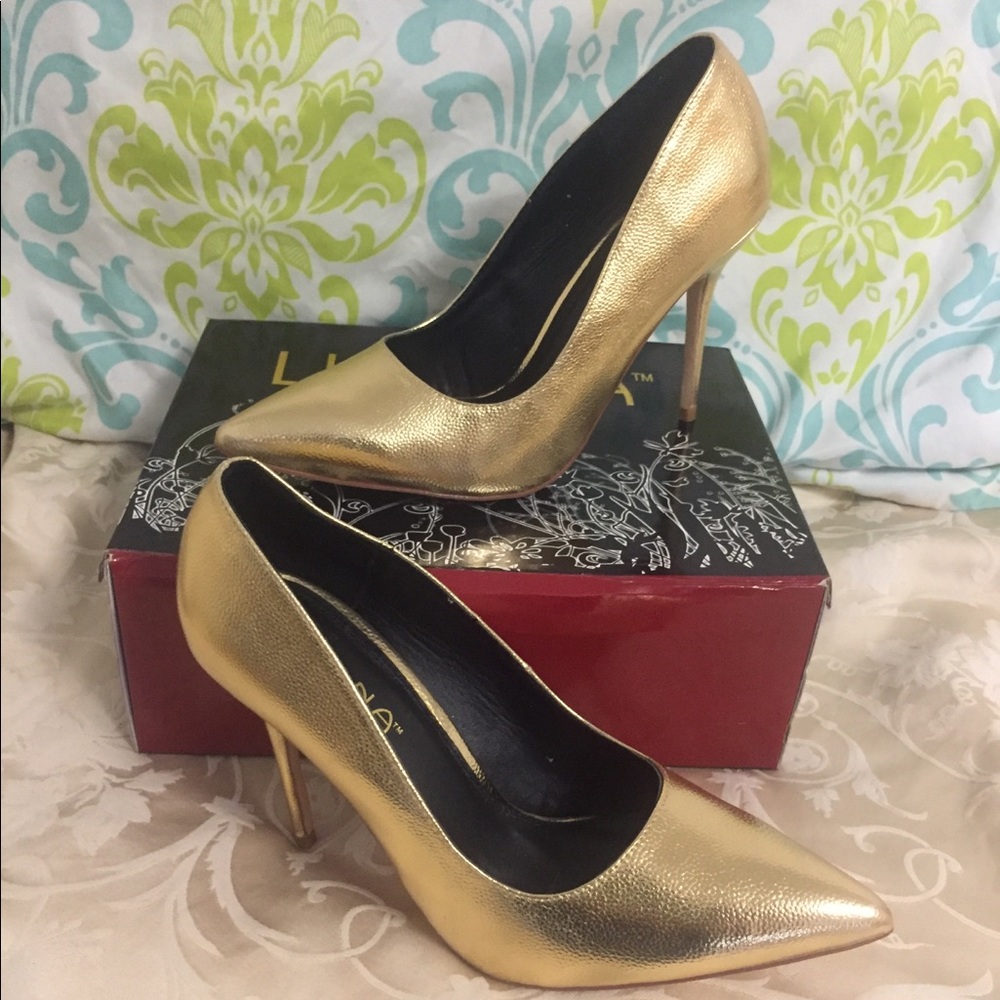 Liliana Gold Heels